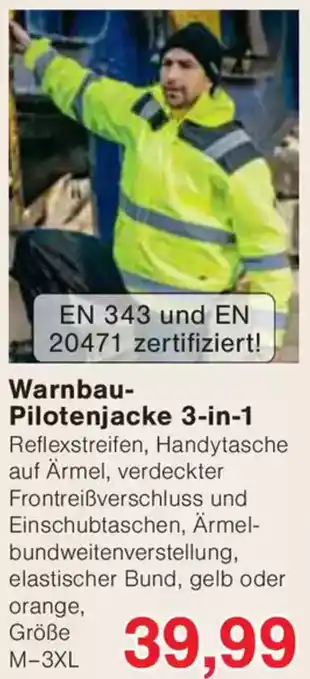 Wiglo Wunderland Warnbau Pilotenjacke 3-in-1 Angebot