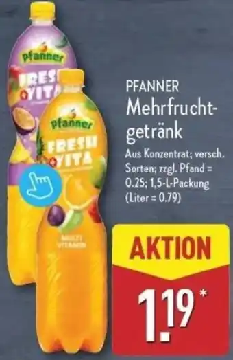 Aldi Nord PFANNER Mehrfruchtgetränk Angebot