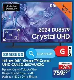 Aldi Nord SAMSUNG 163 cm (65")Smart-TV-Crystal- UHD GU65DU8579UXZG Angebot