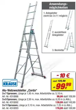 toom Baumarkt KRAUSE Alu-Vielzweckleiter,,Corda" Angebot