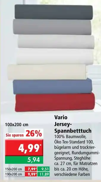 L. STROETMANN GROSSMARKT Vario Jersey Spannbetttuch Angebot