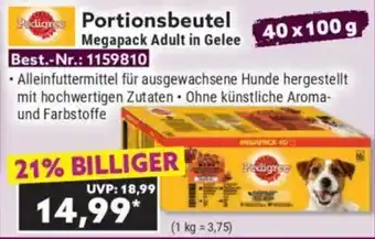 Norma Pedigree Portionsbeutel Megapack Adult in Gelee Angebot