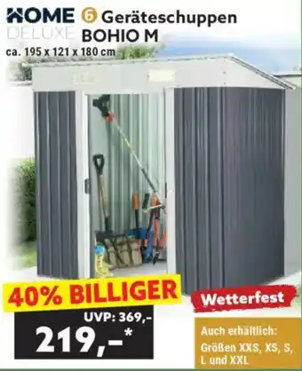 Norma HOME DELUXE Geräteschuppen BOHIO M Angebot