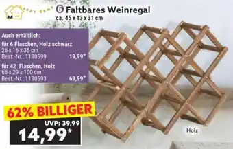 Norma Faltbares Weinregal Angebot