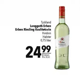 CITTI Markt Langguth Erben Erben Riesling Kvalitetsvin 0,75L Angebot