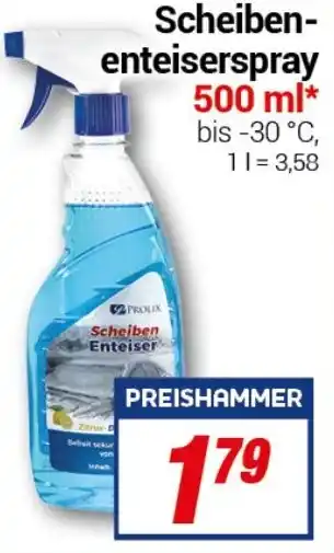 CENTERSHOP Scheibenenteiserspray Angebot