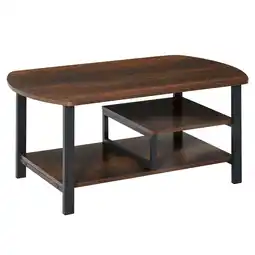 Netto Marken-Discount HOMCOM Couchtisch im industriellen Stil braun 100 x 60 x 46 cm (BxTxH) Angebot