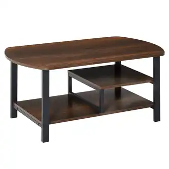 Netto Marken-Discount HOMCOM Couchtisch im industriellen Stil braun 100 x 60 x 46 cm (BxTxH) Angebot
