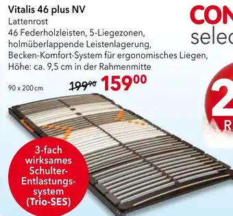 Matratzen Concord Concord Select Vitalis 46 plus NV Angebot