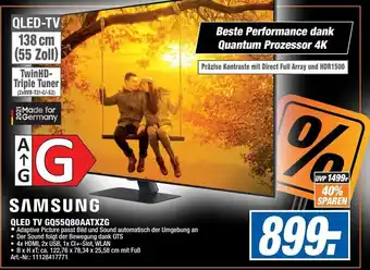 Expert Technomarkt Samsung QLED TV GQ55Q80AATXZG Angebot