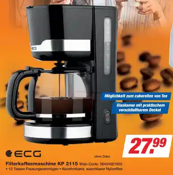 Expert ECG Filterkaffeemaschine KP 2115 Angebot