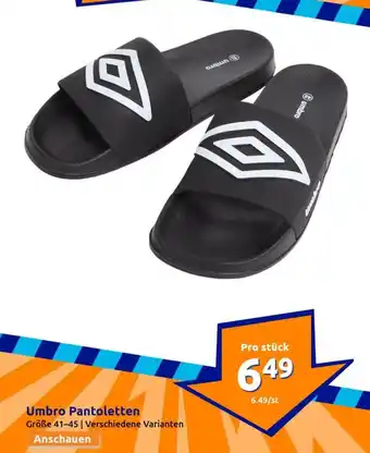 Action Umbro Pantoletten Angebot