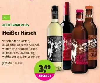 Denns BioMarkt Acht Grad Plus Heißer Hirsch 0,75L Angebot