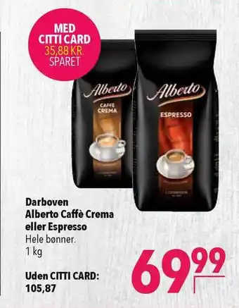 CITTI Markt Darboven Alberto Caffè Crema Eller Espresso 1kg Angebot