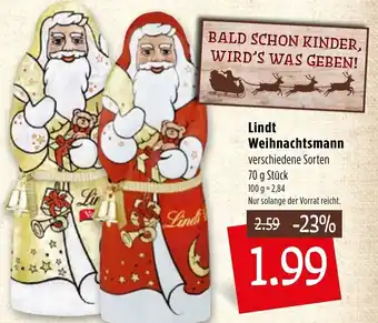 Kupsch Lindt Weihnachtsmann 70g Angebot