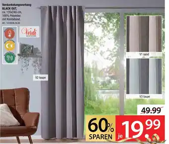 Zurbrüggen Verdi verdunkelungsvorhang black out Angebot