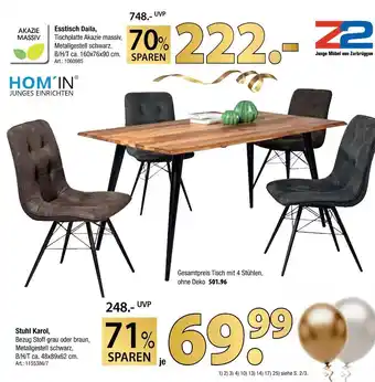 Zurbrüggen Hom'in oder z2 esstisch daila oder stuhl karol Angebot