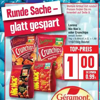Edeka Lorenz Nic Nac's oder Crunchips Angebot