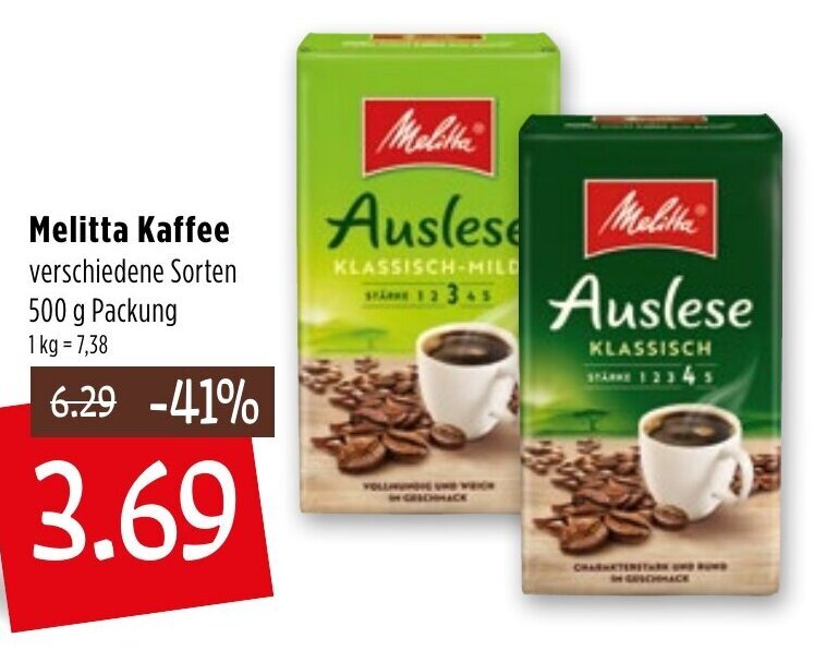 Melitta Kaffee 500g Angebot bei Kupsch Melitta Kaffee 500g Angebot bei Kupsch