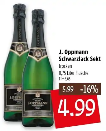 Kupsch J. Oppmann Schwarzlack Sekt 0,75L Angebot