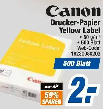 HEM Expert Canon Drucker Papier Yellow Label Angebot