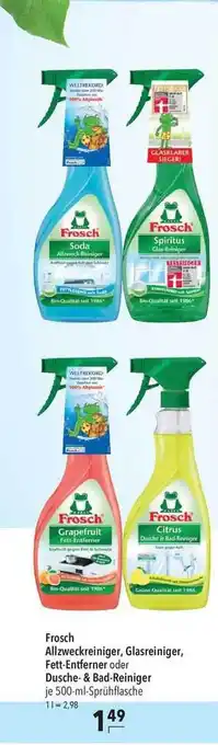 CITTI Markt Frosch Allzweckreiniger, Glasreiniger, Fett-entferner Oder Dusche- & Bad-reiniger Angebot