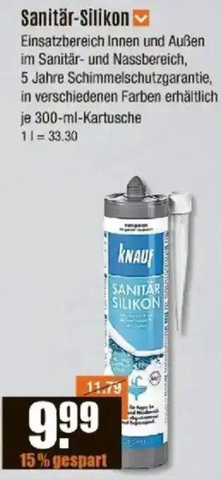 V Baumarkt KNAUF Sanitär-Silikon Angebot