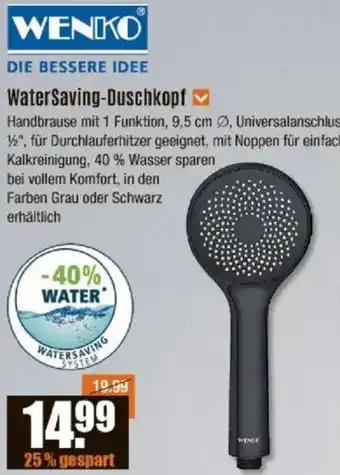 V Baumarkt WENKO WaterSaving-Duschkopf Angebot