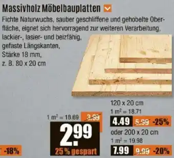 V Baumarkt Massivholz Möbelbauplatten Angebot