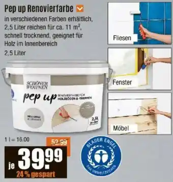 V Baumarkt SCHÖNER WOHNEN Pep up Renovierfarbe Angebot