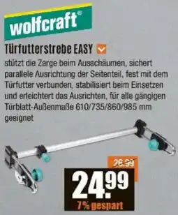 V Baumarkt Wolfcraft Türfutterstrebe EASY Angebot