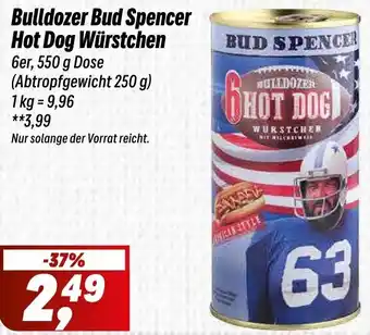 Simmel Bulldozer Bud Spencer Hot Dog Würstchen Angebot