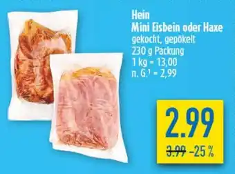 diska Hein Mini Eisbein oder Haxe Angebot