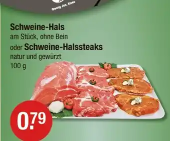 V Markt Georg jos. kaes schweine-hals oder schweine-halssteaks Angebot