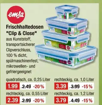 V Markt Emsa frischhaltedosen clip & close Angebot