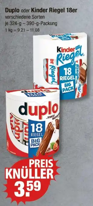 V Markt Kinder duplo oder riegel 18er Angebot