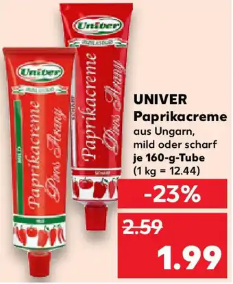 Kaufland UNIVER Paprikacreme Angebot