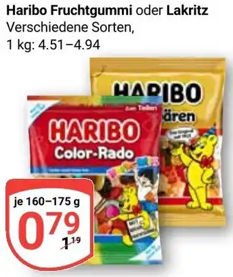 Globus Haribo Fruchtgummi oder Lakritz Angebot