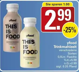 WEZ yfood Trinkmahlzeit Angebot