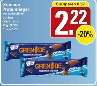 WEZ Grenade Proteinriegel Angebot