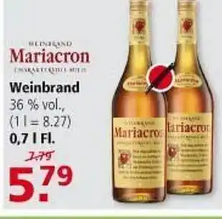 Multi Markt Mariacron Weinbrand Angebot