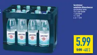 diska Gerolsteiner natürliches Mineralwasser Angebot