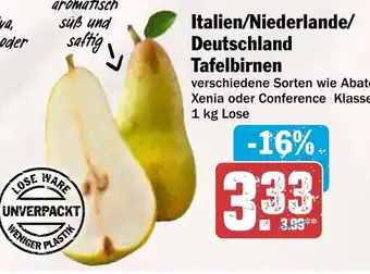 AEZ Italien/Niederlande/ Deutschland Tafelbirnen Angebot