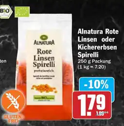 AEZ Alnatura Rote Linsen oder Kichererbsen Spirelli Angebot