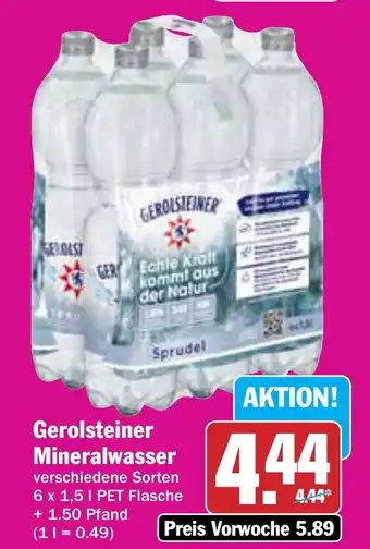 AEZ Gerolsteiner Mineralwasser Angebot