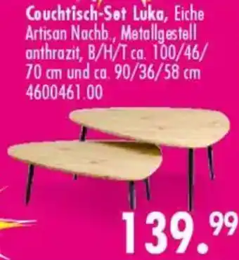 Möbel Boss Couchtisch-Set Luka Angebot