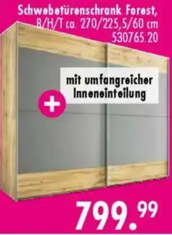 Möbel Boss Schwebetürenschrank Forest Angebot