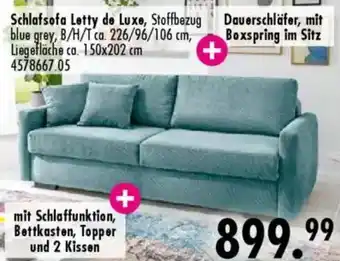 Möbel Boss Schlafsofa Letty de Luxe Angebot