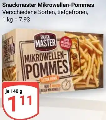 Globus Snackmaster Mikrowellen-Pommes Angebot