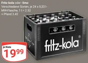 Globus Fritz-kola oder limo Angebot